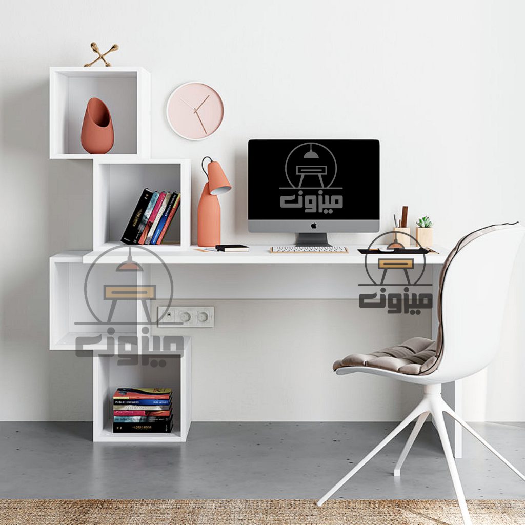 میز تحریر دکوراتیو کتابخانه ای مدل خاتون دو میزون چوب