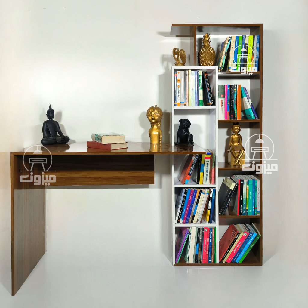 میز تحریر کتابخانه ای مدل رها دو میزون چوب